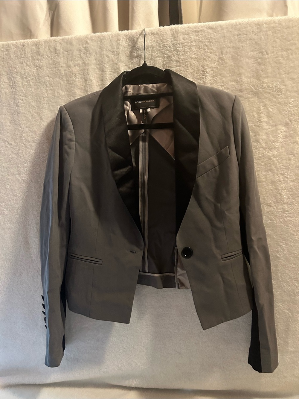 BCBGMaxAzria Black and Gray Tailored Blazer